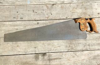 Vintage Disston & Sons No.  12 Hand Saw—26” Blade—9 Tpi—7” Heel—1888 To 1896