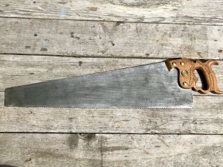 Vintage Disston & Sons No.  12 Hand Saw—26” Blade—8 Tpi—7” Heel—1896 To 1917