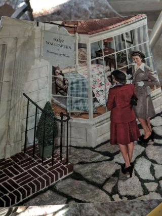 Vintage Wallpaper Sample Books 1941 & 1942 Montgomery Ward 