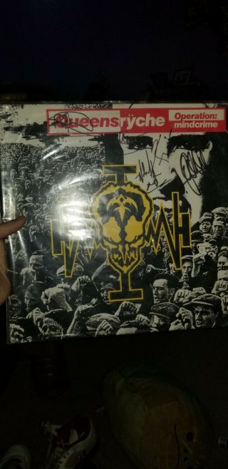 Queensryche Operation: Mindcrime Vinyl Record Vintage Autographed Signed Band