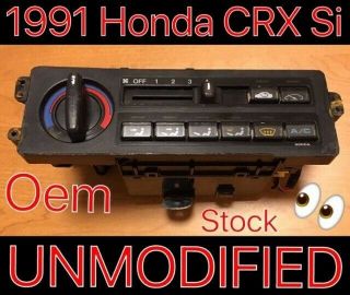 1991 Honda Crx Si Climate Control Heater Assembly Switch 88 89 90 91 Hf Dx Rare