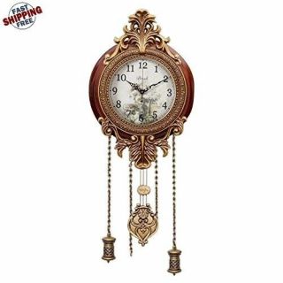 Reloj De Pared Fino Elegante Para Casa Negocios Pendulo Estilo Vintage Calidad