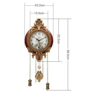 Reloj De Pared Fino Elegante Para Casa Negocios Pendulo Estilo Vintage Calidad 2