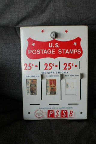 And Vintage Us 25 Cent Postage Stamp Machine