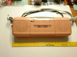 Rare Vintage Sharp Qt - 50 (l) Stereo Am/fm Cassette Recorder Radio W/strap