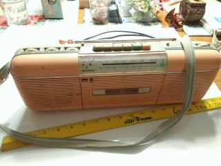 RARE Vintage Sharp QT - 50 (L) Stereo AM/FM Cassette Recorder Radio w/Strap 2