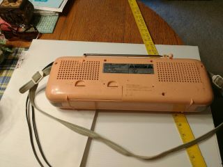 RARE Vintage Sharp QT - 50 (L) Stereo AM/FM Cassette Recorder Radio w/Strap 7