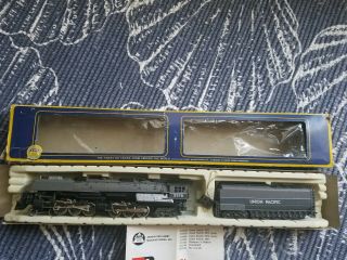 Vintage Ho 4 - 6 - 6 - 4 Union Pacific Locomotive And Tender By Ahm Made In Italy