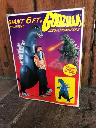 Giant 6 Foot Godzilla Inflatable Imperial Toy Corp Vintage 1985