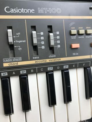 Vintage Casio MT - 100 Casiotone Keyboard Synthesizer Equalizer 5