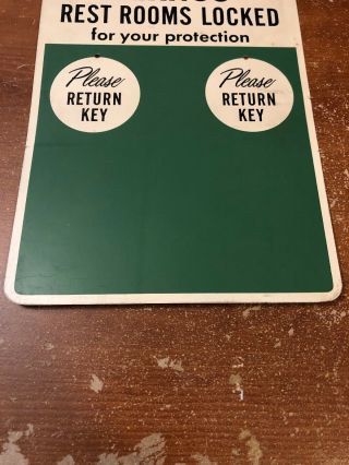 Vintage Texaco Restroom Key Holder Sign 3
