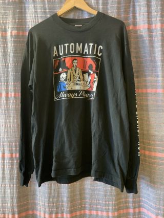 Rem Automatic For The People Vintage Pullover Crewneck T Shirt 1993 Long Sleeve