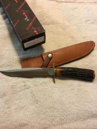 Rare Blackjack Knives The Classic Model 1 - 7 With Red Stag Handle Effingham,  Il