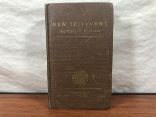 Vintage Wwii 1942 Testament U.  S.  Army Protestant Soldier’s Military Bible