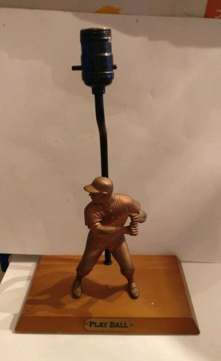 1950 - 60 Mickey Mantle Yankees Hartland Baseball Lamp Very Rare