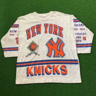 Vintage York Knicks Champion Shirt 3/4 Sleeve