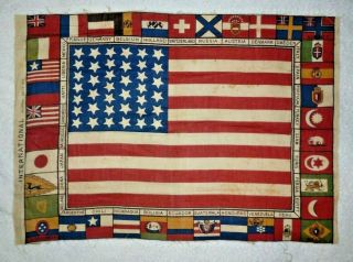 Rare 1875 American 39 Star Centennial Flag / Banner