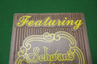vtg.  Featuring Schwan ' s Delicious Ice Cream plastic cover sign ice cream shop 2