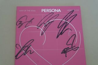 BTS Autographed Signed Map of the Soul PERSONA Boy with Luv PROMO CD Rare 2 3