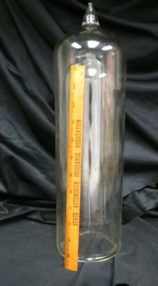 Rare 16 Inch Double Glass Wall Bell Jar / Dome Scientific Pyrex Mark Laboratory