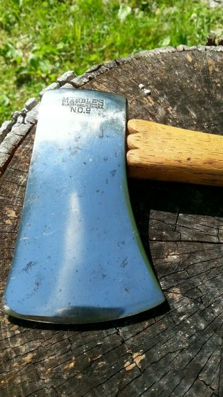 Vintage Marbles NO 9 Hatchet leather sheath - camping axe hatchet 2