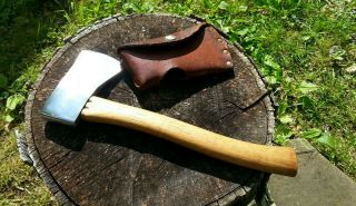 Vintage Marbles NO 9 Hatchet leather sheath - camping axe hatchet 7
