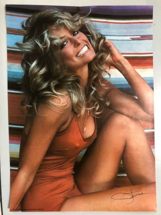 Vintage Signed Farrah Fawcett Poster - 1979,  Pro Arts Inc.