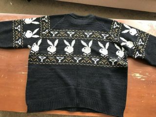 Rare Vintage 1960’s Playboy 100 Wool Sweater With Martini Glasses Size 46