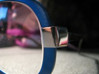 Pierre Cardin VINTAGE Sunglasses RARE ELECTRIC BLUE METAL FRAMES Aluminum Series 3