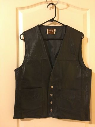 Vintage Harley - Davidson Leather Vest,  Size: Medium,  Black