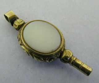 Large Ornate Antique Victorian Gold Cased Pocket Watch Fob Key Charm
