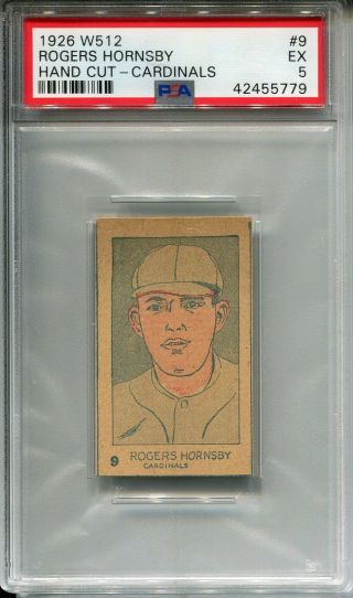 1926 W512 Hand Cut 9 Rogers Hornsby Psa 5 Ex Very Rare In