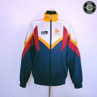 As Roma Vintage Asics Home Football Track Top Jacket 1994/95 (m) (l) Totti Era