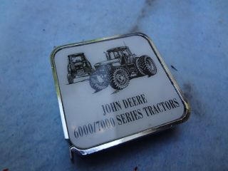 Vintage John Deere Tape Measure,  72 Inch,  W/6000 7000 Series Jd Tractors,  Metal