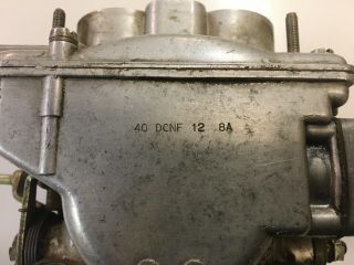 Vintage Weber Carburetor 40 DCNF 12 8A 4