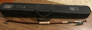 Vintage Bass Bow French Style Brazilwood With Case