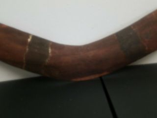 Australian Aboriginal 1955 Boomerang Carved Hand Painted 17.  5 Vintage 3
