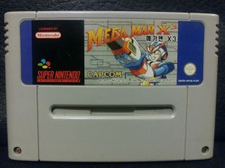 Mega Man X3 Nintendo Snes Very Rare Korean Version 100 Authentic