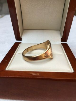 Vintage 1950’s Hallmarked 9ct Gold Gentleman ' s Starburst Diamond Ring 7
