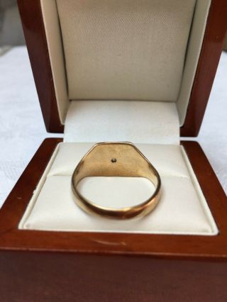 Vintage 1950’s Hallmarked 9ct Gold Gentleman ' s Starburst Diamond Ring 8