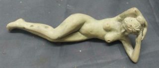 Old Antique German Bisque Naughty Nude Bathing Beauty Girl Statue Figurine Art