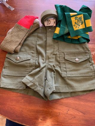 Boy Scouts Of America Uniform Shorts,  Socks,  Belt,  Neck Hanky Vintage Rare 1930’s