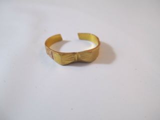 Vintage Scrap Gold Ring 916 22k Yellow Cut Band Small Pinky Ring 1.  5 Grams