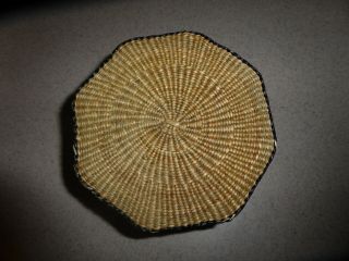 Vintage NATIVE AMERICAN SMALL BASKET with Lid Alaska Aleut 4