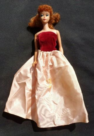 Vintage Red Head Barbie Doll W/ Pony Tail Barbie? Marked 1962 - 1968 Mattel Inc.