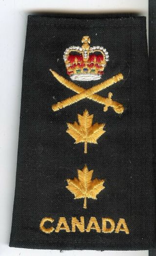 Single Obsolete Modern Canadian Army Major General Slip On
