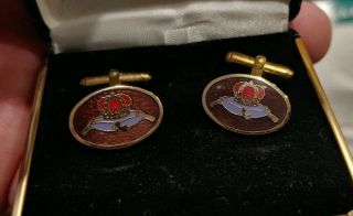 Vintage Unknown Crown Royal Whiskey Cuff Links 2