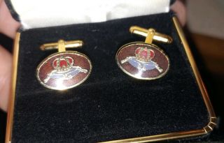 Vintage Unknown Crown Royal Whiskey Cuff Links 4