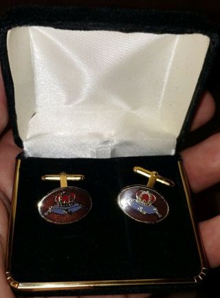 Vintage Unknown Crown Royal Whiskey Cuff Links 5