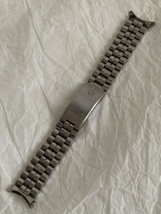 Vintage 1971 Bulova Accutron 18mm STAINLESS Watch Band Heavy Deployment Clasp 2